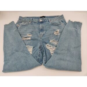 Fashion to Figure Distressed Denim Jeans Light Wash Ripped Skinny Size 20